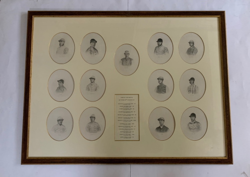 Set of Oval Engravings 'Greatest Jockeys of the 19th Century' (1 of 1) Set of Oval Engravings 'Greatest Jockeys of the 19th Century' (1 of 1)