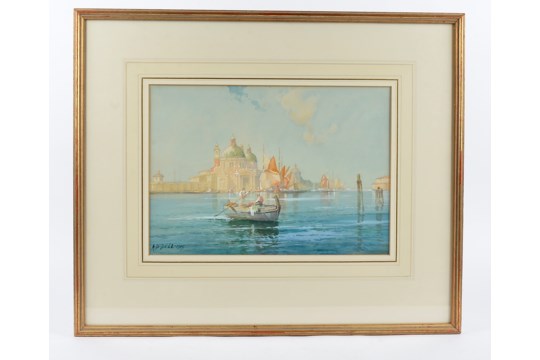 A D Bell 'Wilfred Knox' Italian School Watercolour, Venice, 25cm X 36cm, Signed & Dated 1915 (1 of 3) A D Bell 'Wilfred Knox' Italian School Watercolour, Venice, 25cm X 36cm, Signed & Dated 1915 (1 of 3)
