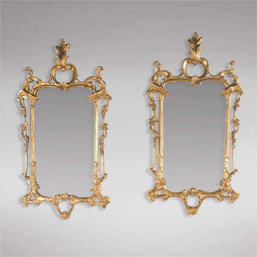 Pair of Italian Florentine Carved Giltwood Wall Mirrors (1 of 1) Pair of Italian Florentine Carved Giltwood Wall Mirrors (1 of 1)
