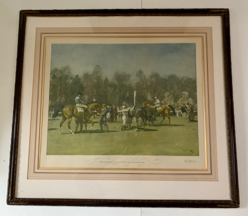 After Sir Alfred Munnings 'Artists Proof' - Signed - Epsom Paddock Spring Meeting (1 of 5)