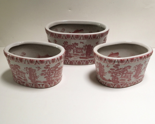 Set of Highly Decorative Oval Planters (1 of 1) Set of Highly Decorative Oval Planters (1 of 1)