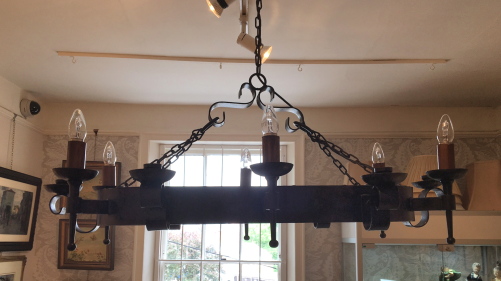 Continental Wrought & Unusual Iron Hanging Ceiling Light (1 of 1) Continental Wrought & Unusual Iron Hanging Ceiling Light (1 of 1)