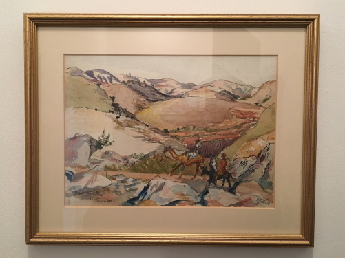 Earl Haig - Watercolour - Views from Allar forward Jerusalem - 1940 (1 of 3)