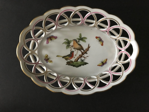 A Rothchilds Birds Pattern Herend Basket (1 of 1) A Rothchilds Birds Pattern Herend Basket (1 of 1)