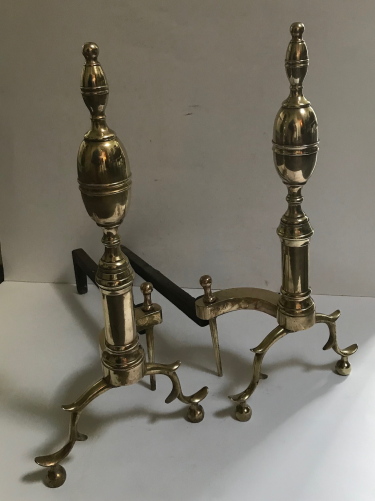 Excellent Pair of Brass Fire Dogs (1 of 4) Excellent Pair of Brass Fire Dogs (1 of 4)