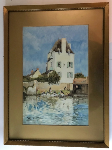 Charles Eyres Simmons- Le Grand Chateau, Port Aven - Watercolour (1 of 6)