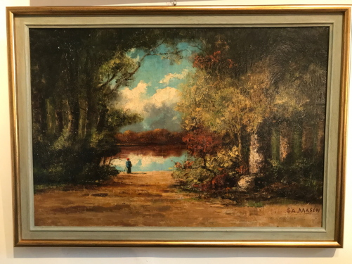 S a Mason 'the Lake' - Oil On Canvas C.1890 (1 of 5) S a Mason 'the Lake' - Oil On Canvas C.1890 (1 of 5)