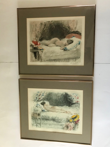 Antoine Calbet - Reclining Nudes - Signed Etchings (1 of 1) Antoine Calbet - Reclining Nudes - Signed Etchings (1 of 1)