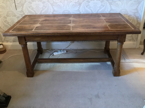 Unusual Mahogany & Marble Inset Table (1 of 1) Unusual Mahogany & Marble Inset Table (1 of 1)