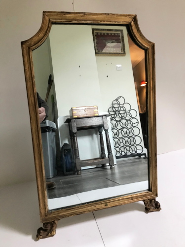 Gilt Framed Mirror with Foliate Feet c.1930 (1 of 1) Gilt Framed Mirror with Foliate Feet c.1930 (1 of 1)