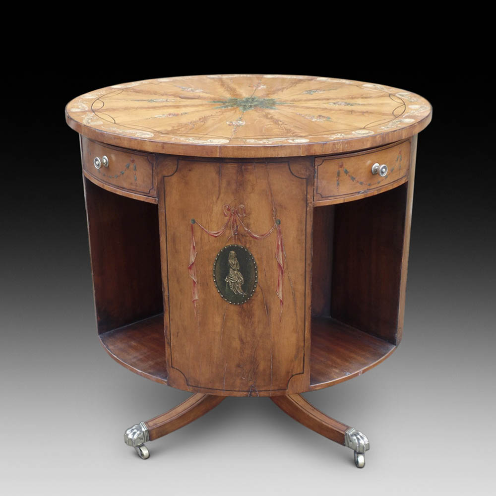 Satinwood Revolving Bookcase c.1890 (1 of 1) Satinwood Revolving Bookcase c.1890 (1 of 1)