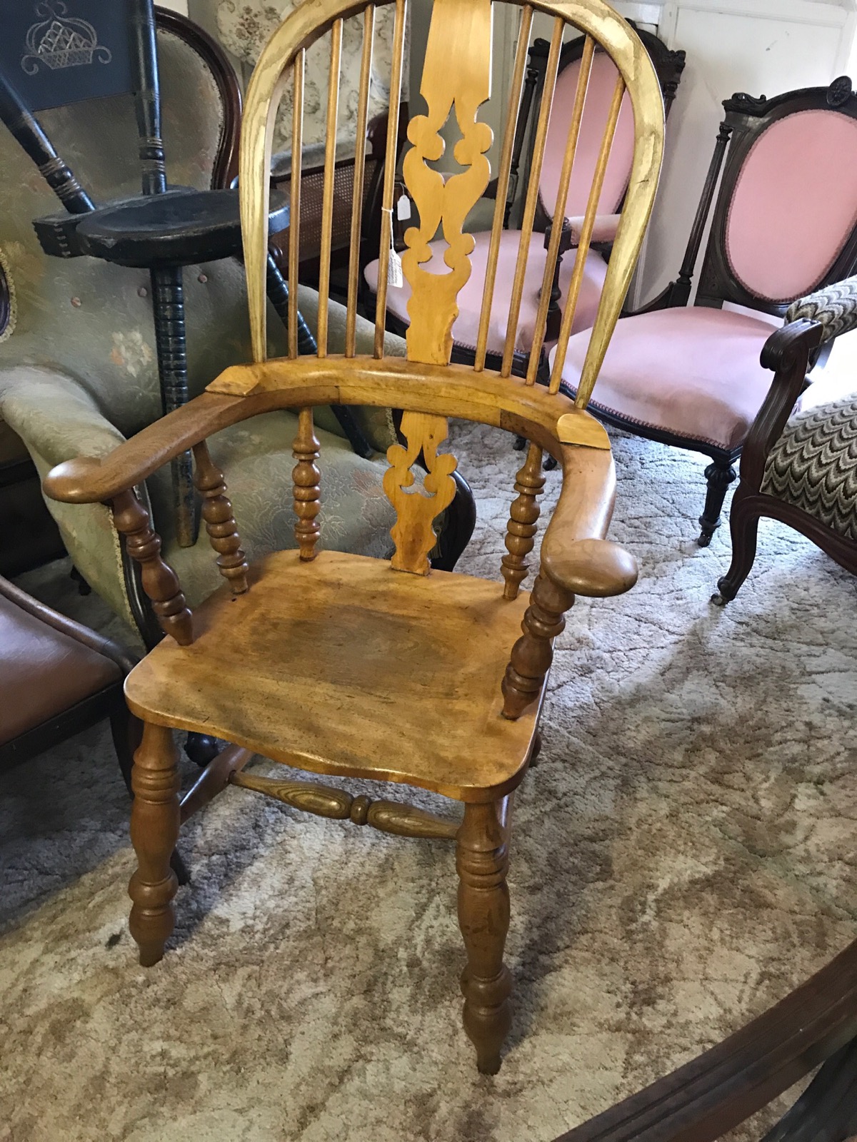 Windsor Broad Arm Armchair c.1860 (1 of 1)