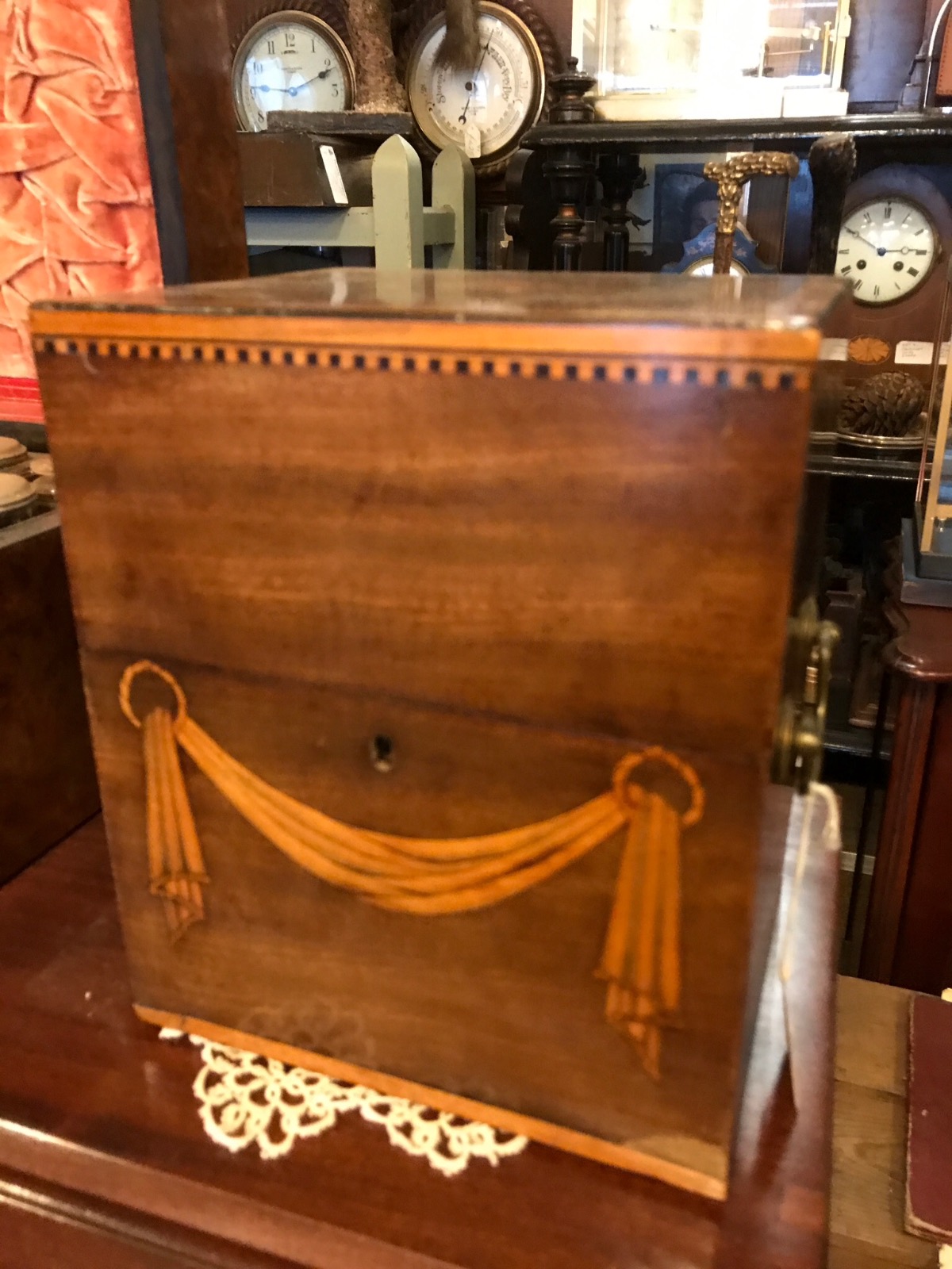 Nice Mahogany Inlaid Liquor Set (1 of 1)