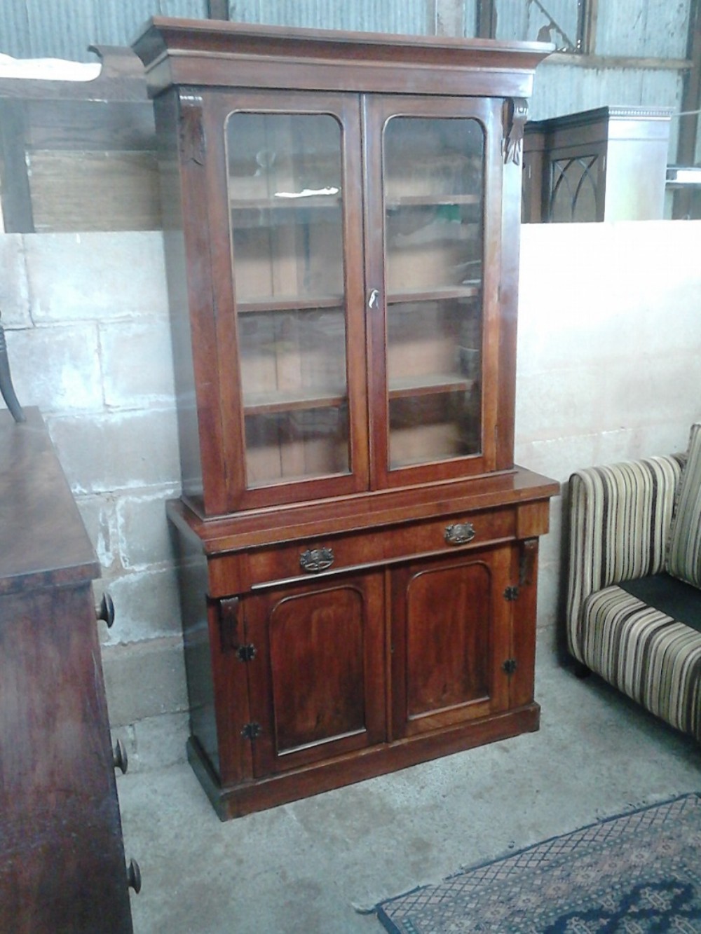 Delightful Victorian Mahogany 2 Door Glazed Bookcase with cupboard space beneath (1 of 1) Delightful Victorian Mahogany 2 Door Glazed Bookcase with cupboard space beneath (1 of 1)