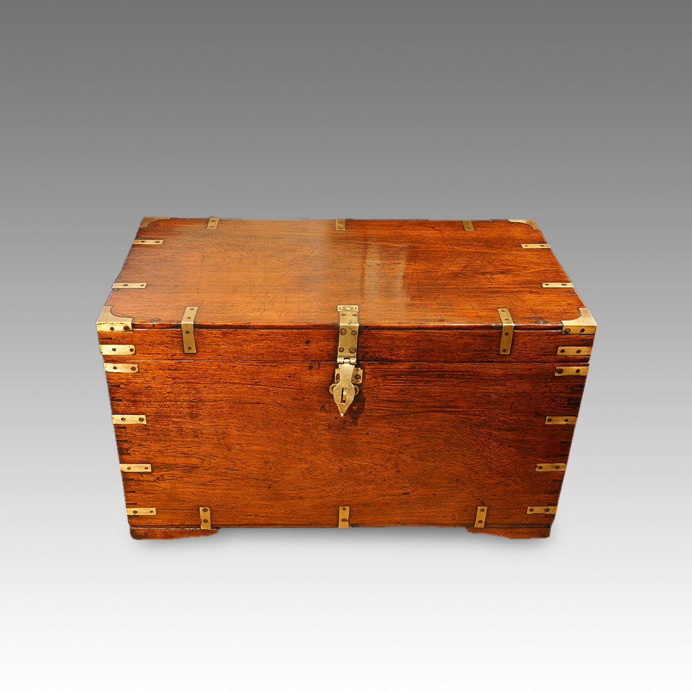 Antique Teak Military Chest (1 of 1) Antique Teak Military Chest (1 of 1)