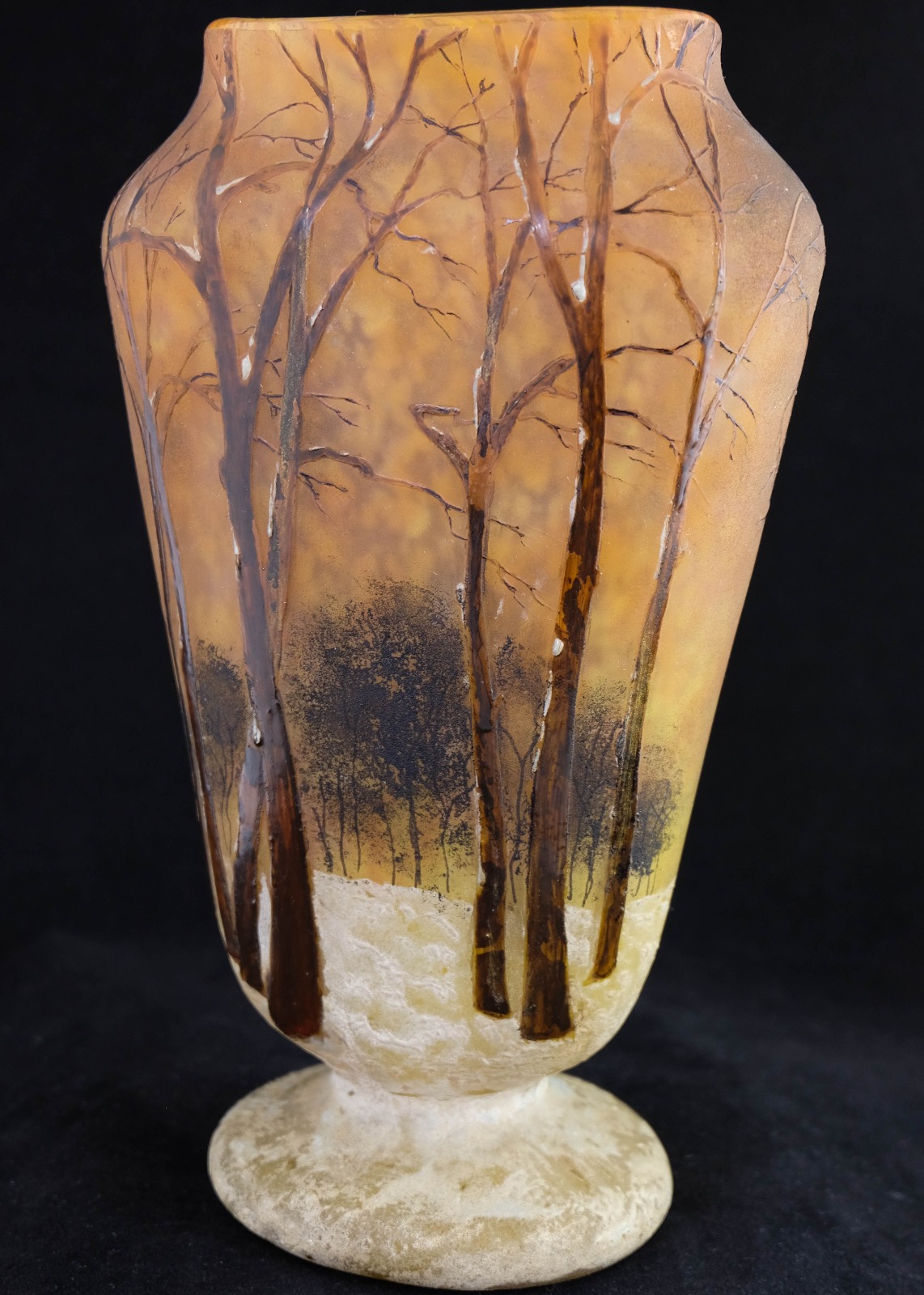 Daum 'Forest in Winter' Vase C.1910 (1 of 5)