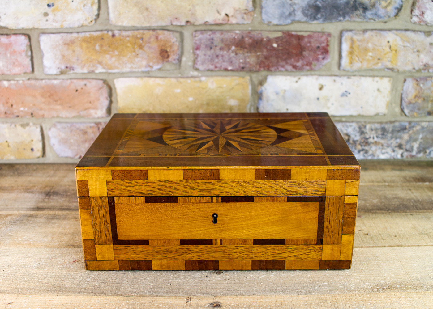 Assorted Wood Inlaid Table Box c.1880 (1 of 1) Assorted Wood Inlaid Table Box c.1880 (1 of 1)