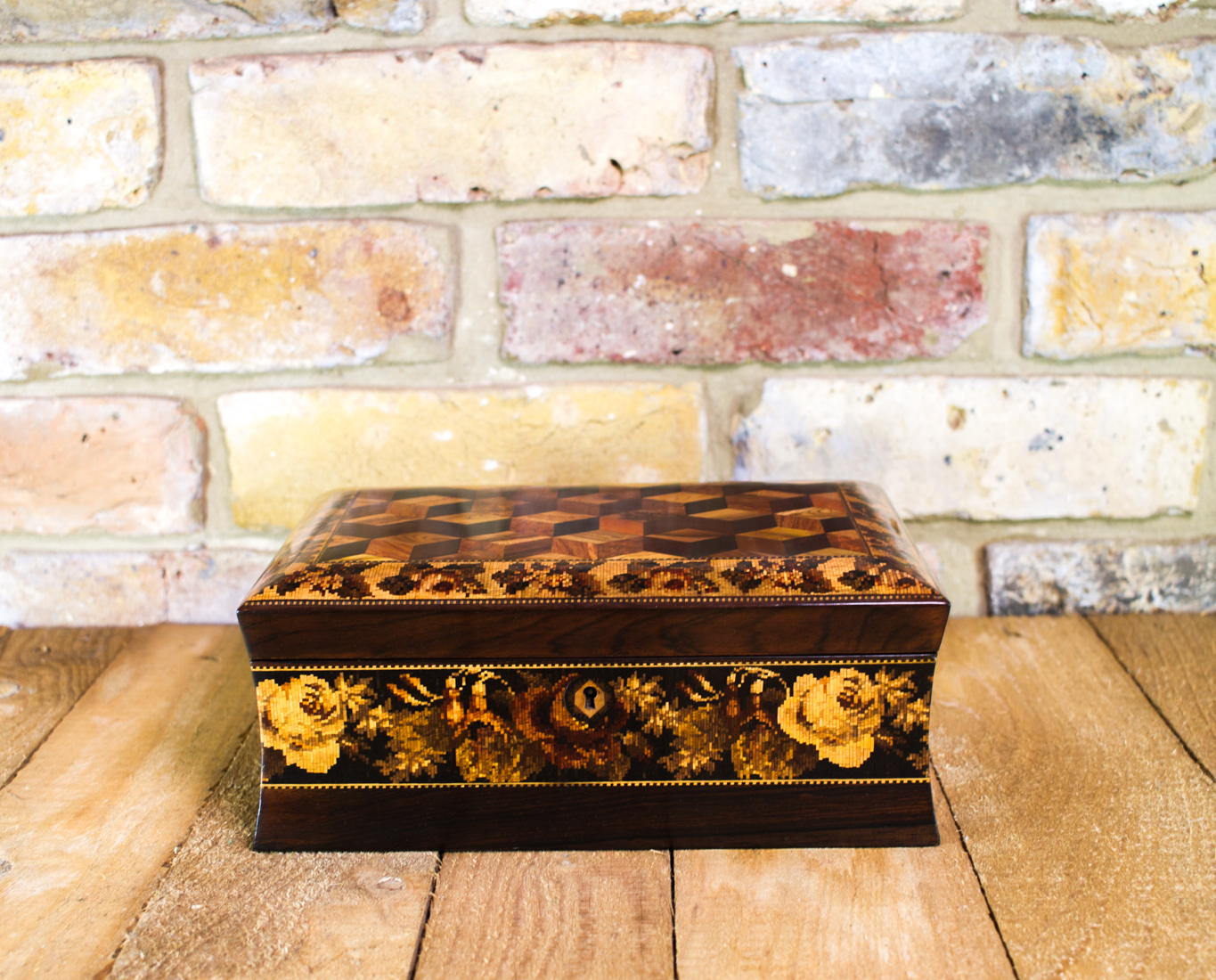 Collectors Tunbridge Ware Jewellery Box C.1860 (1 of 1) Collectors Tunbridge Ware Jewellery Box C.1860 (1 of 1)