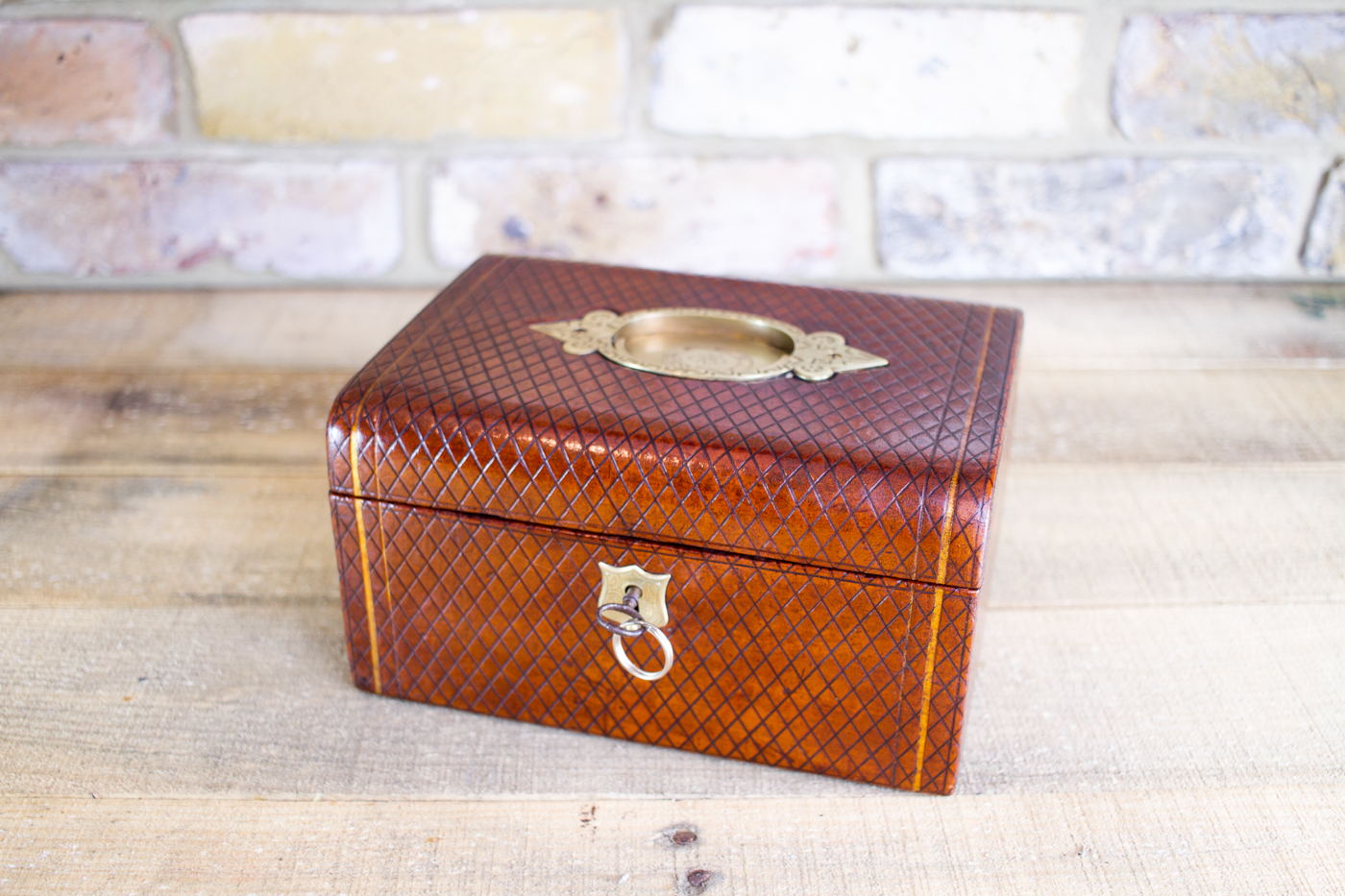 High Quality Leather Jewellery Box c.1880 (1 of 1) High Quality Leather Jewellery Box c.1880 (1 of 1)