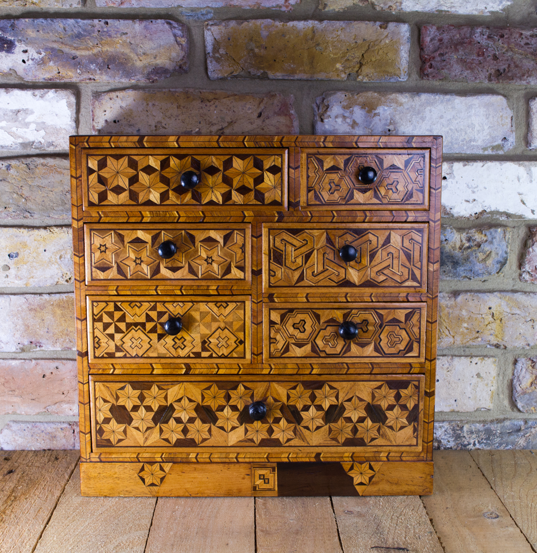 7 Drawer Japanese Inlaid Cabinet c.1890 (1 of 1) 7 Drawer Japanese Inlaid Cabinet c.1890 (1 of 1)