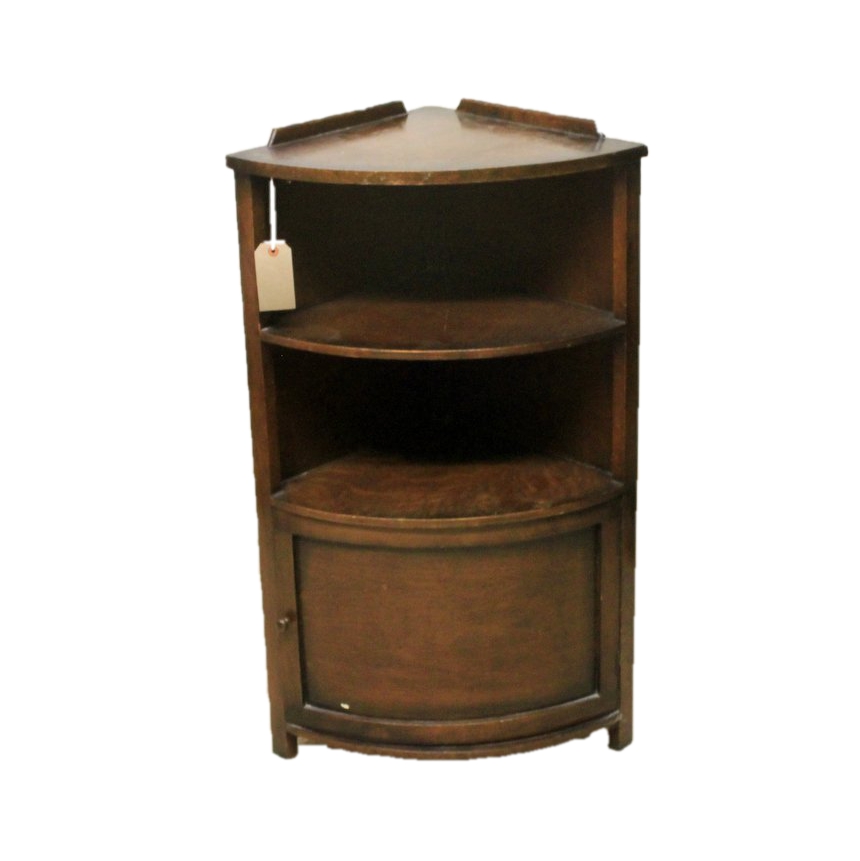 Vintage Bow Front Corner Cabinet (1 of 1)