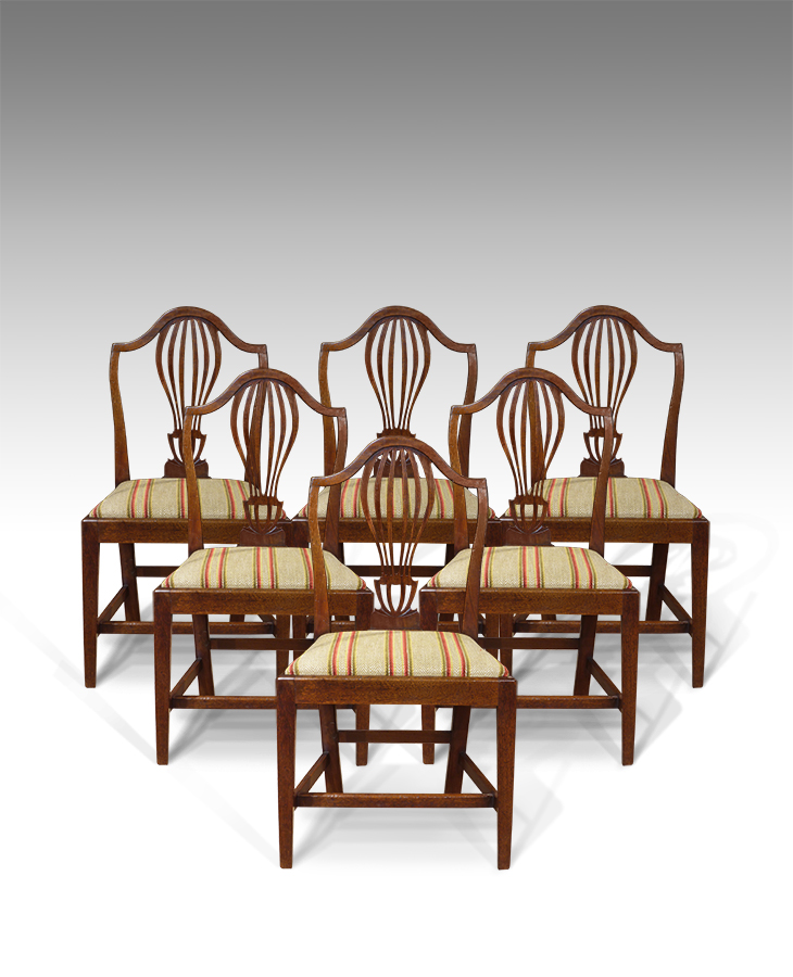 Set of 6 Georgian Mahogany Dining Chairs c.1780 (1 of 1) Set of 6 Georgian Mahogany Dining Chairs c.1780 (1 of 1)