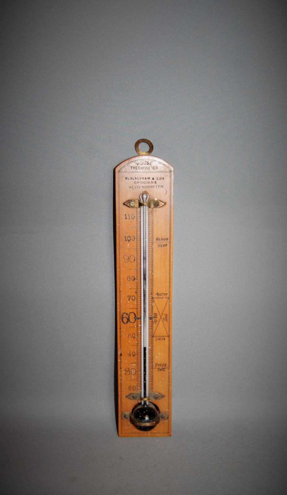 19th Century Boxwood Thermometer (1 of 1)