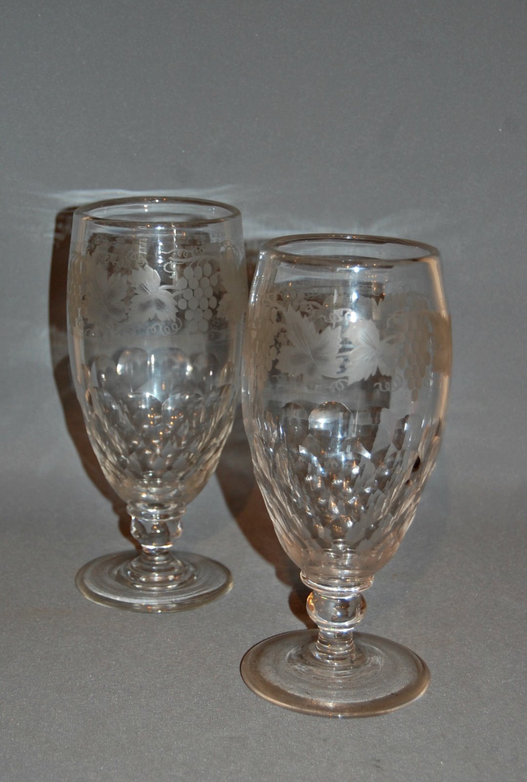 Pair of Very Large Early 19th Century Wine Goblets (1 of 5)