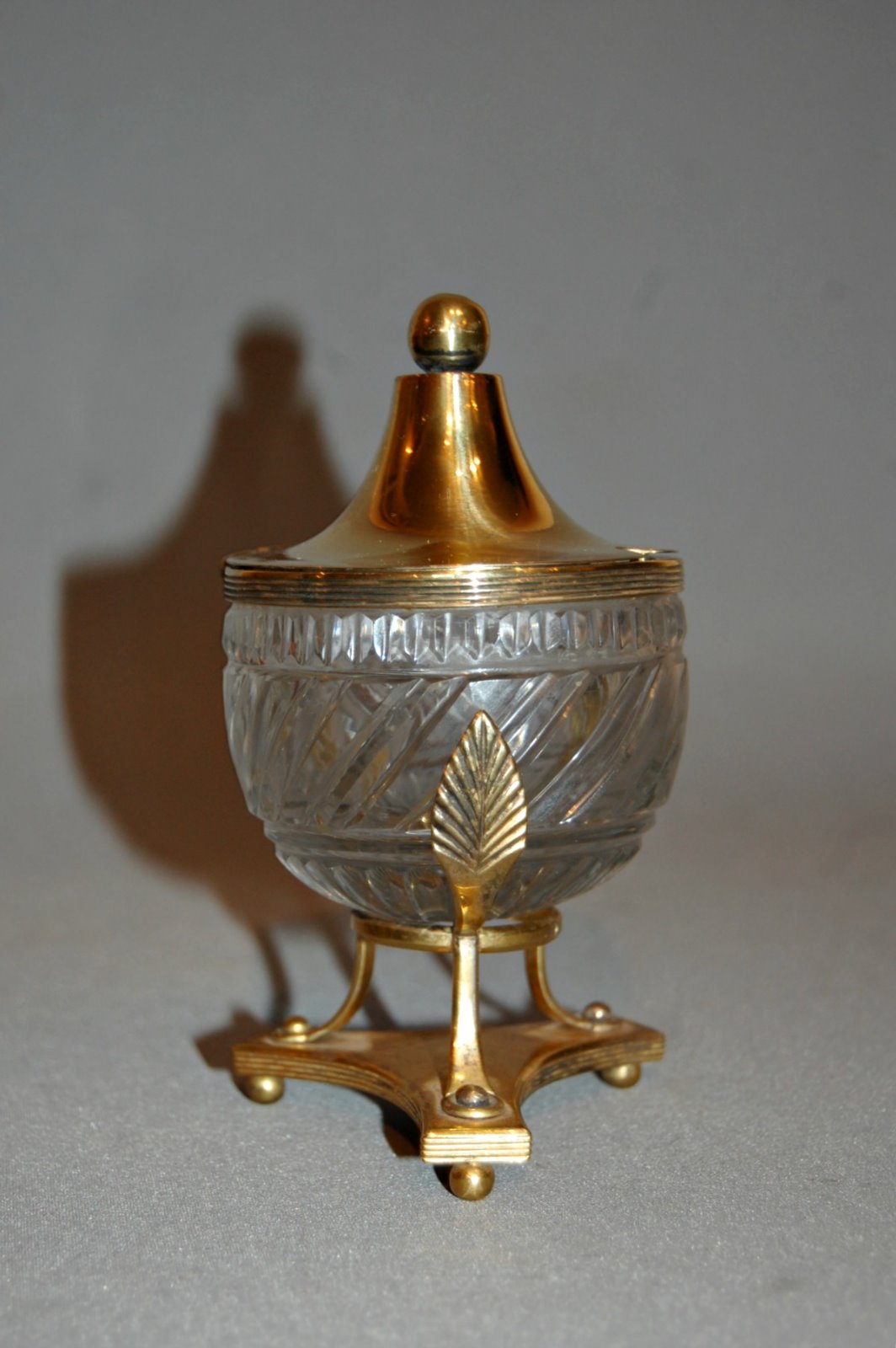 19th Century Russian Silver Gilt Cut Glass Salt (1 of 4)