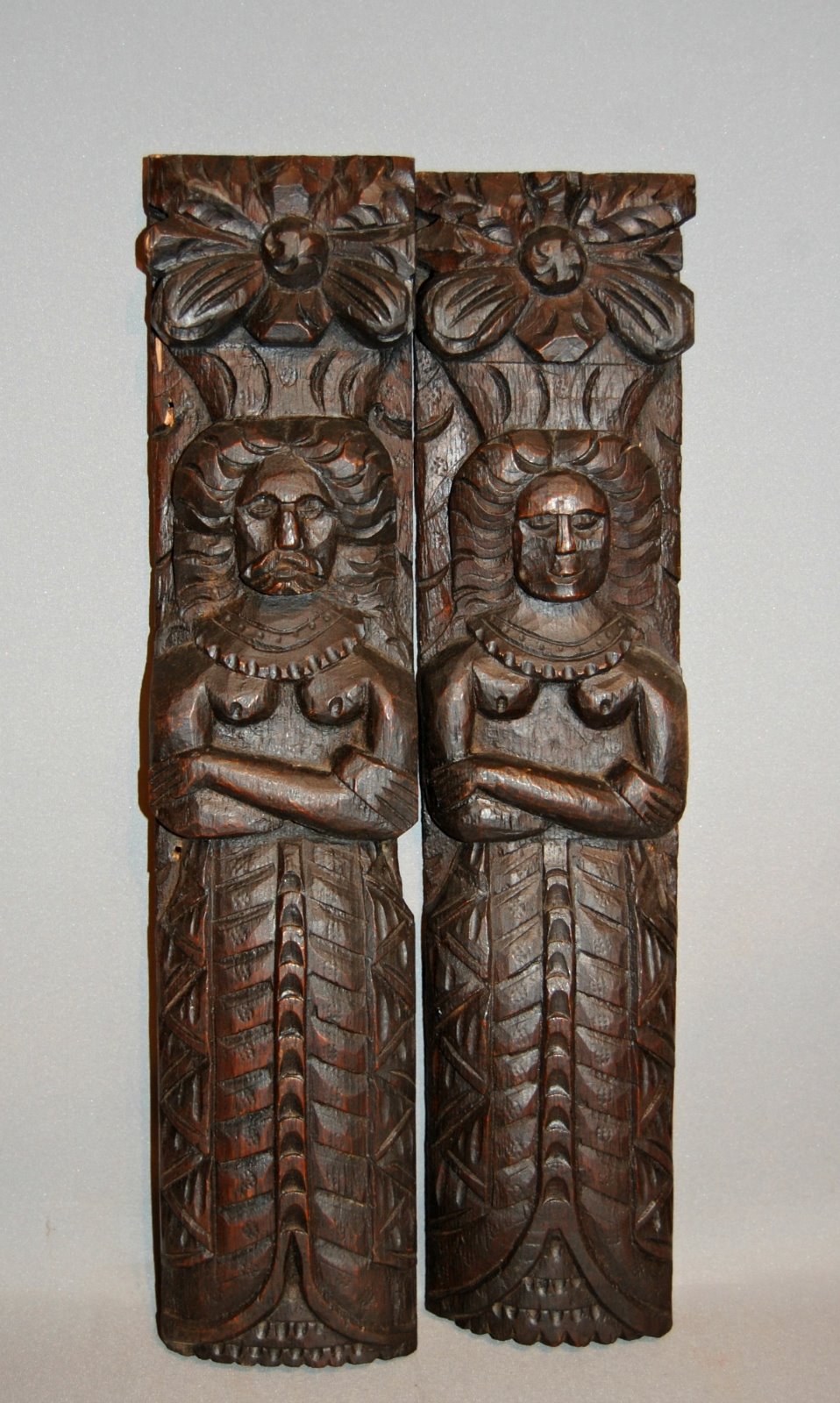 Pair of Late 16th Century Oak Carvings (1 of 4)