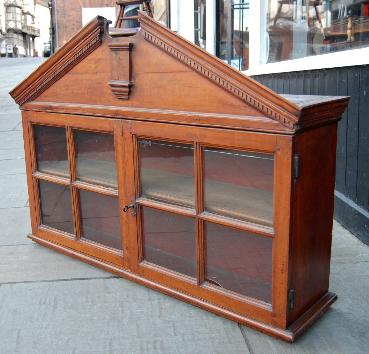 Rare Early 18th Century Applewood Hanging Glazed Cupboard (1 of 5)