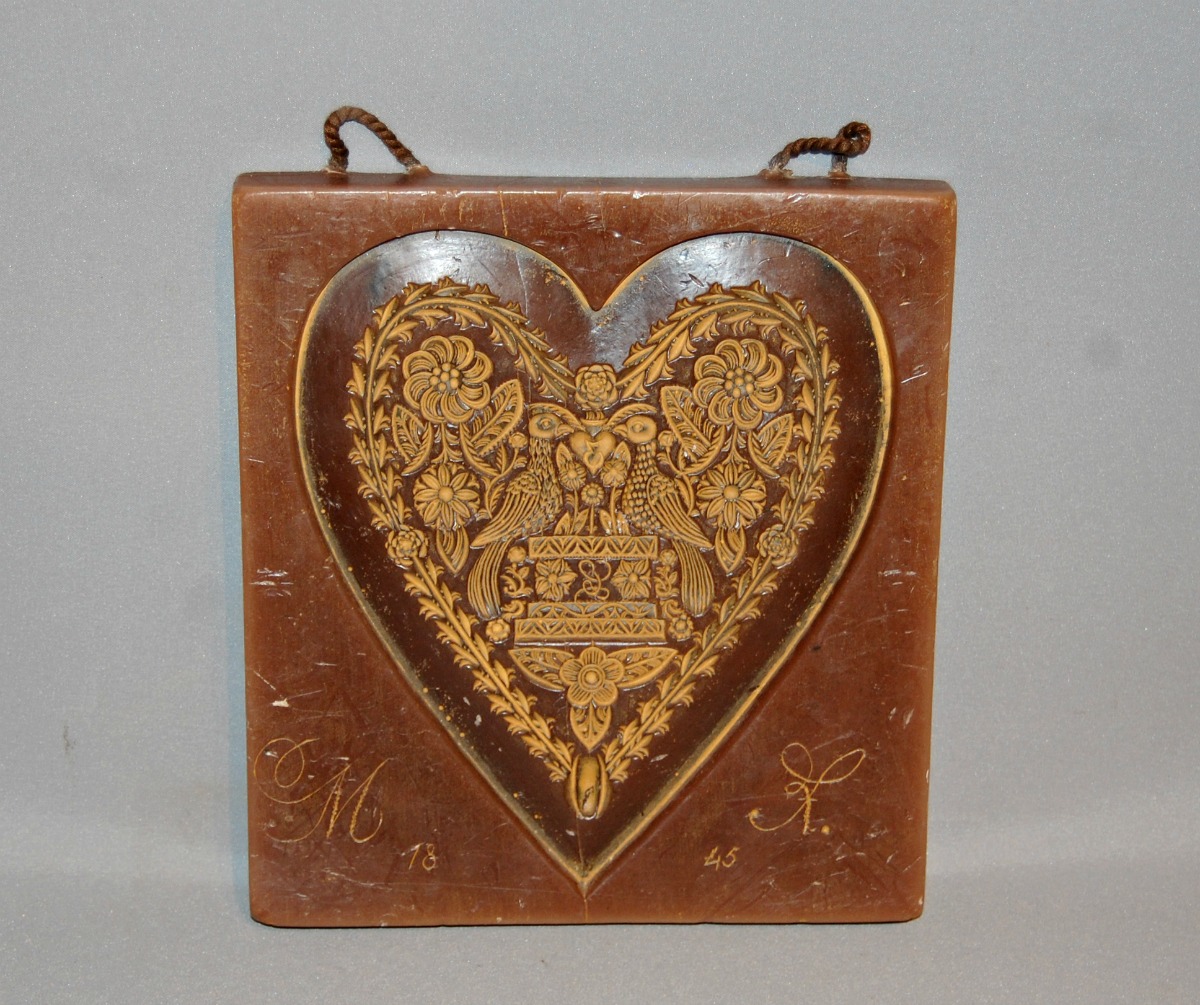 Dated 1845, a Rare Wax 'Marriage' Plaque (1 of 4)
