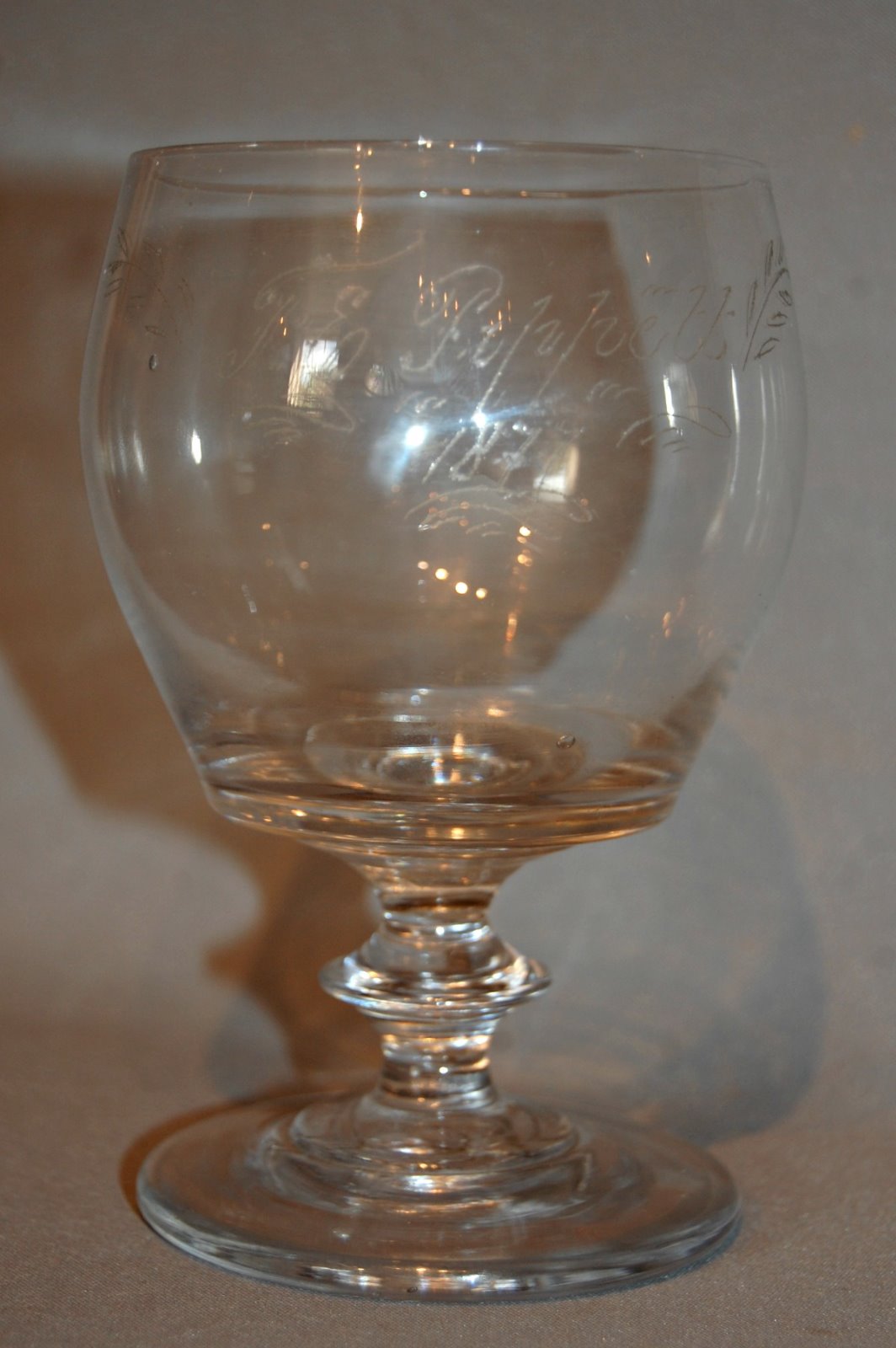 Mid Victorian Dated '1877' Rummer (1 of 2) Mid Victorian Dated '1877' Rummer (1 of 2)