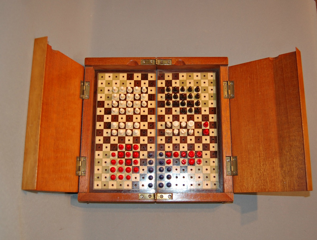 Unusual Late 19th Century Travelling Board Game (1 of 8)