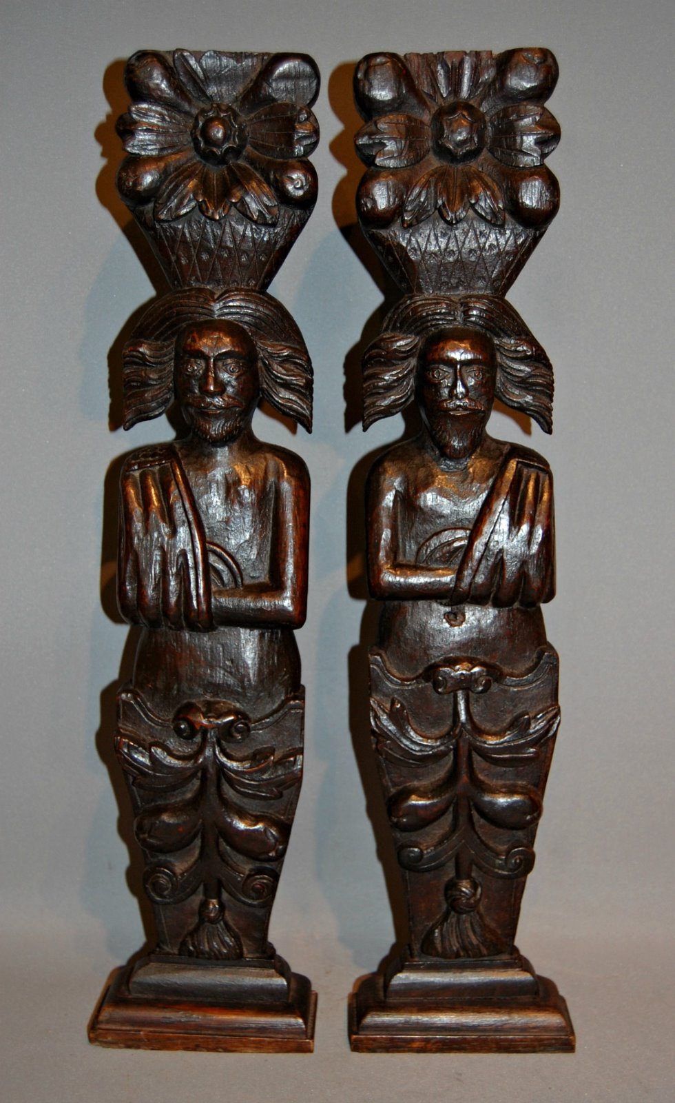 Pair of 17th Century Oak Carved 'Atlantis' (1 of 5)