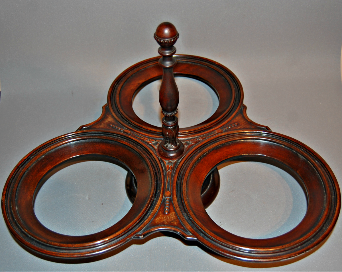 Unusual Late 19th Century Mahogany Lazy Susan (1 of 3)