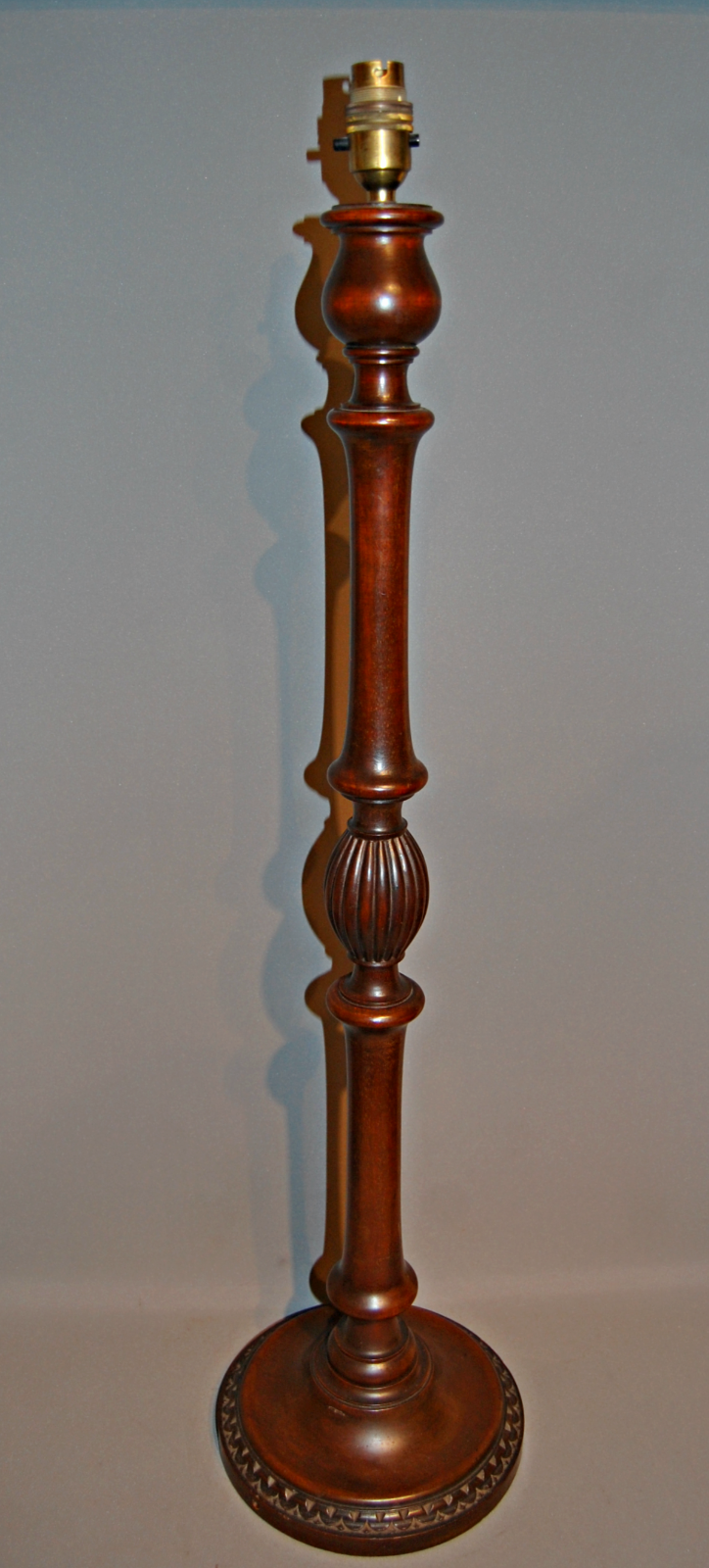 Very Large Mahogany Table Lamp c.1900 (1 of 5)