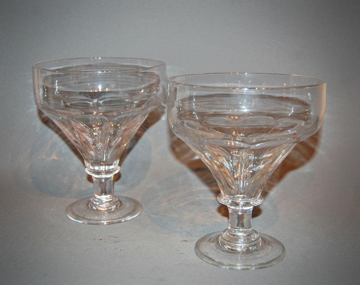 Massive Pair of 19th Century Glass Rummers (1 of 1)