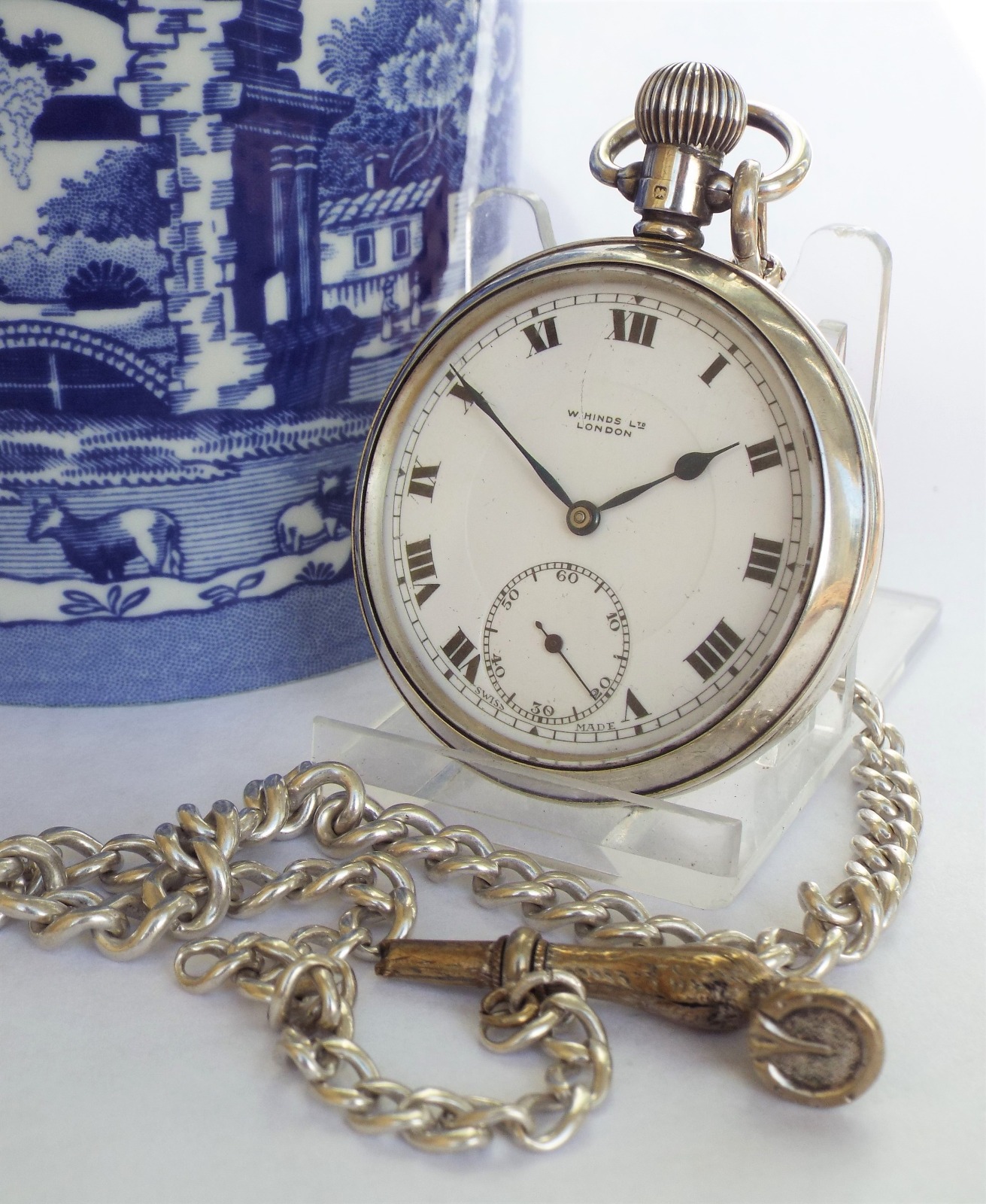 Silver Pocket Watch, W Hinds, London 1933 LA85148