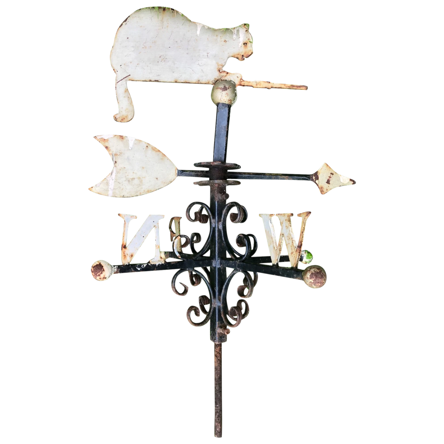 Antique 19th Century Victorian Cast Iron Roof Top Cat Wind Direction Weathervane (1 of 26) Antique 19th Century Victorian Cast Iron Roof Top Cat Wind Direction Weathervane (1 of 26)
