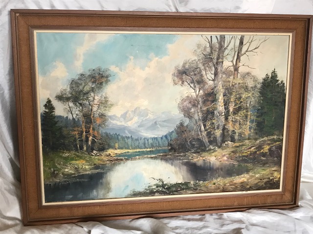Exceptional Fine Art Original Oil Painting Landscape Alps Signed Joseph Fruhmess (1 of 19) Exceptional Fine Art Original Oil Painting Landscape Alps Signed Joseph Fruhmess (1 of 19)