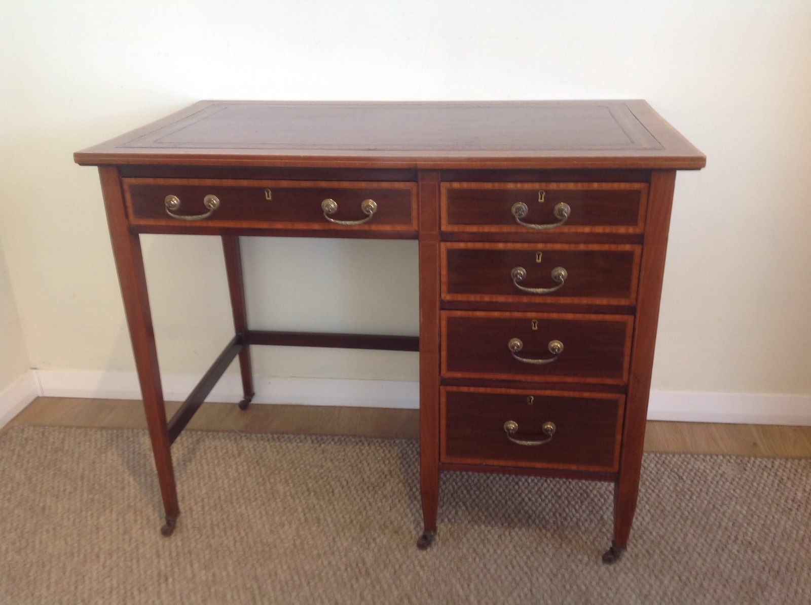 Single Pedestal Mahogany Desk by Maple (1 of 5)