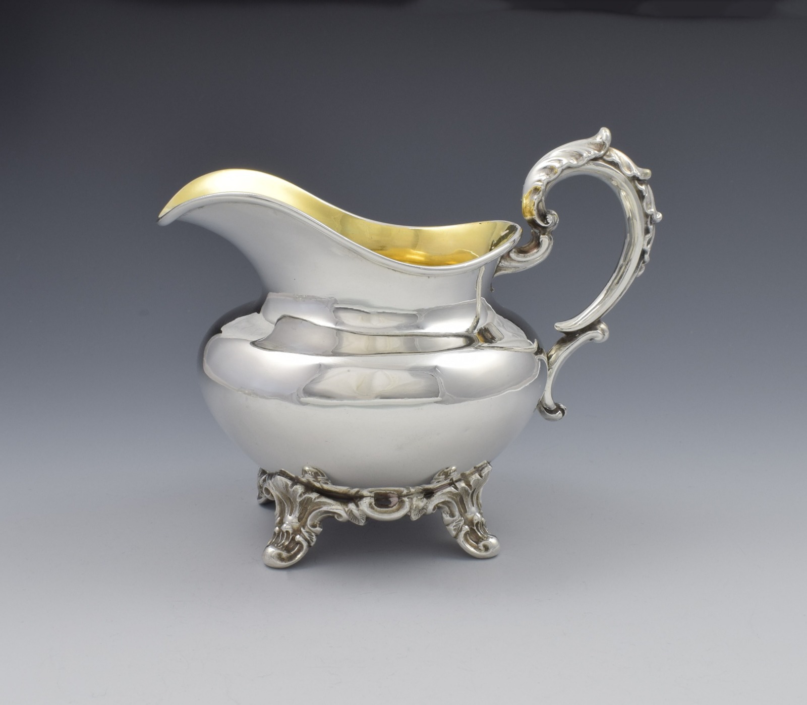 Large Early Victorian Silver Cream / Gravy Jug Elkington & Co (1 of 1) Large Early Victorian Silver Cream / Gravy Jug Elkington & Co (1 of 1)