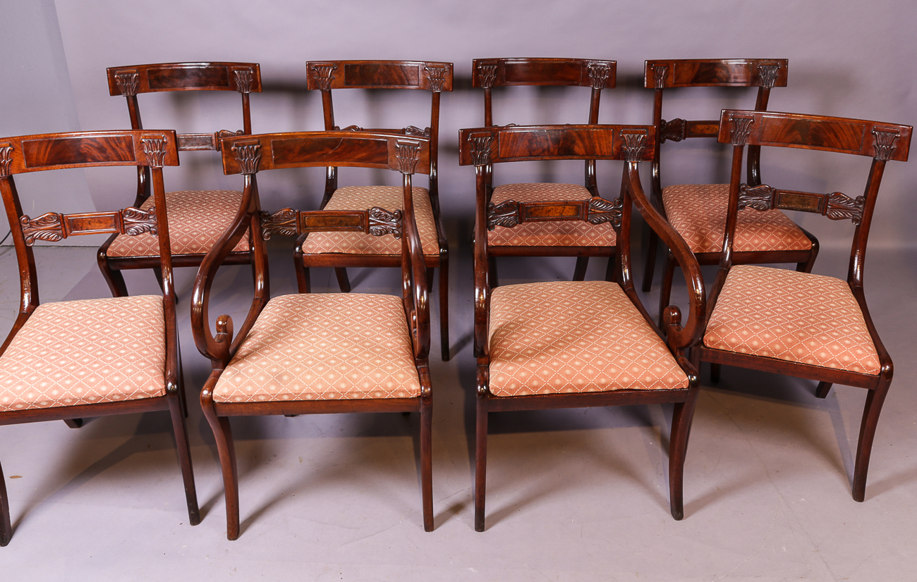 Good Set of 8 Regency Bar Back Dining Chairs (1 of 1) Good Set of 8 Regency Bar Back Dining Chairs (1 of 1)