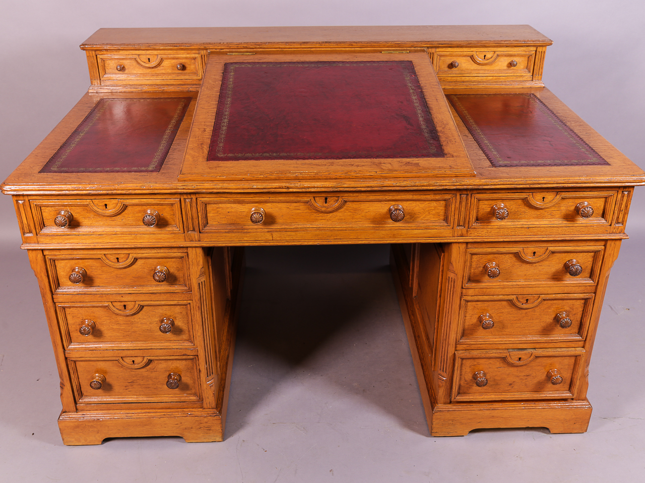 Victorian Pedestal Desk in Golden Oak (1 of 1) Victorian Pedestal Desk in Golden Oak (1 of 1)