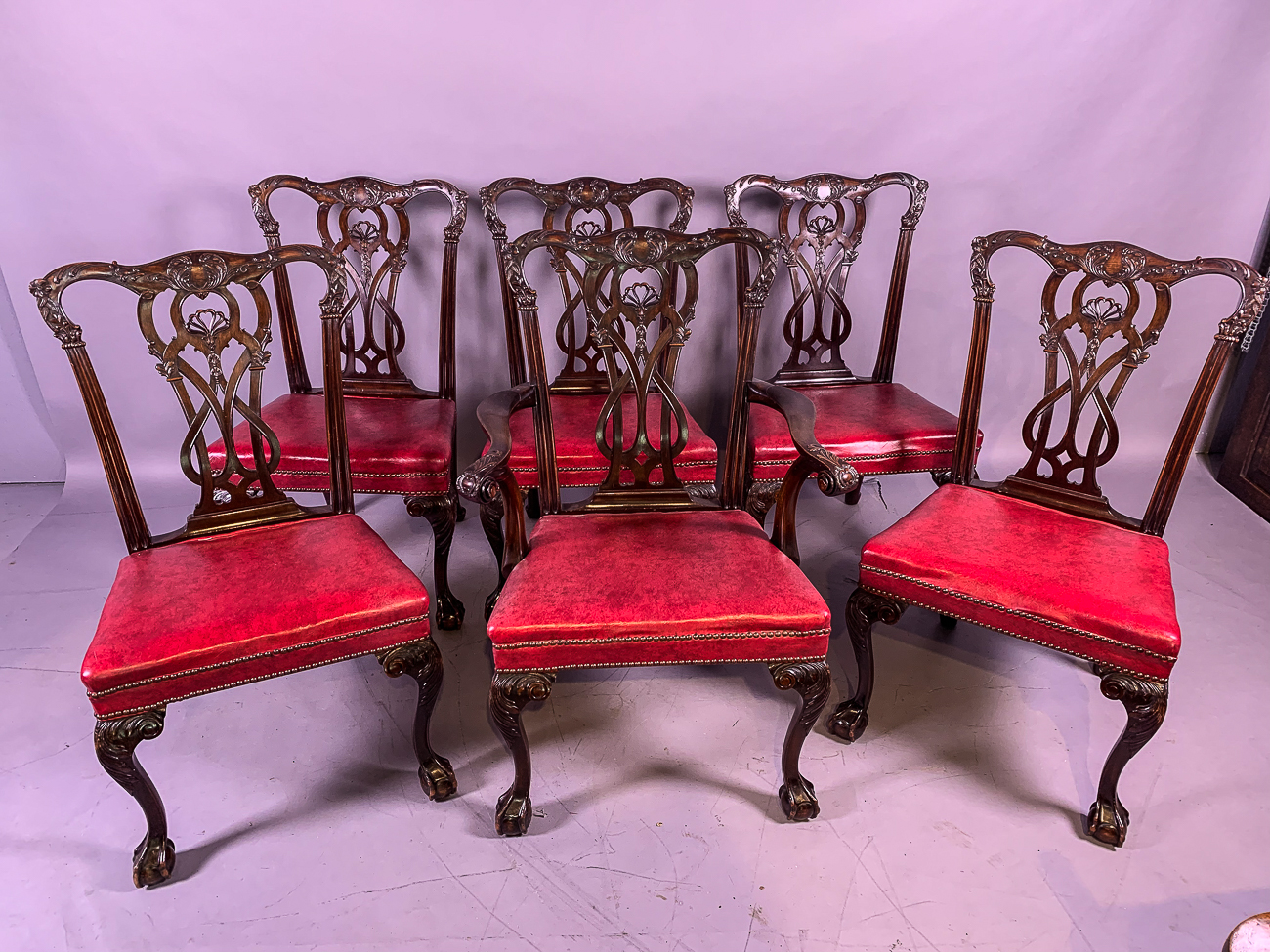 Good Set of 6 Victorian Dining Chairs Chippendale Style (1 of 1) Good Set of 6 Victorian Dining Chairs Chippendale Style (1 of 1)