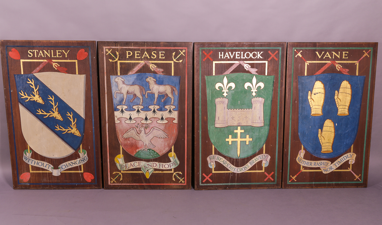 Set of 4 Armorial Plaques c.1890 (1 of 1) Set of 4 Armorial Plaques c.1890 (1 of 1)