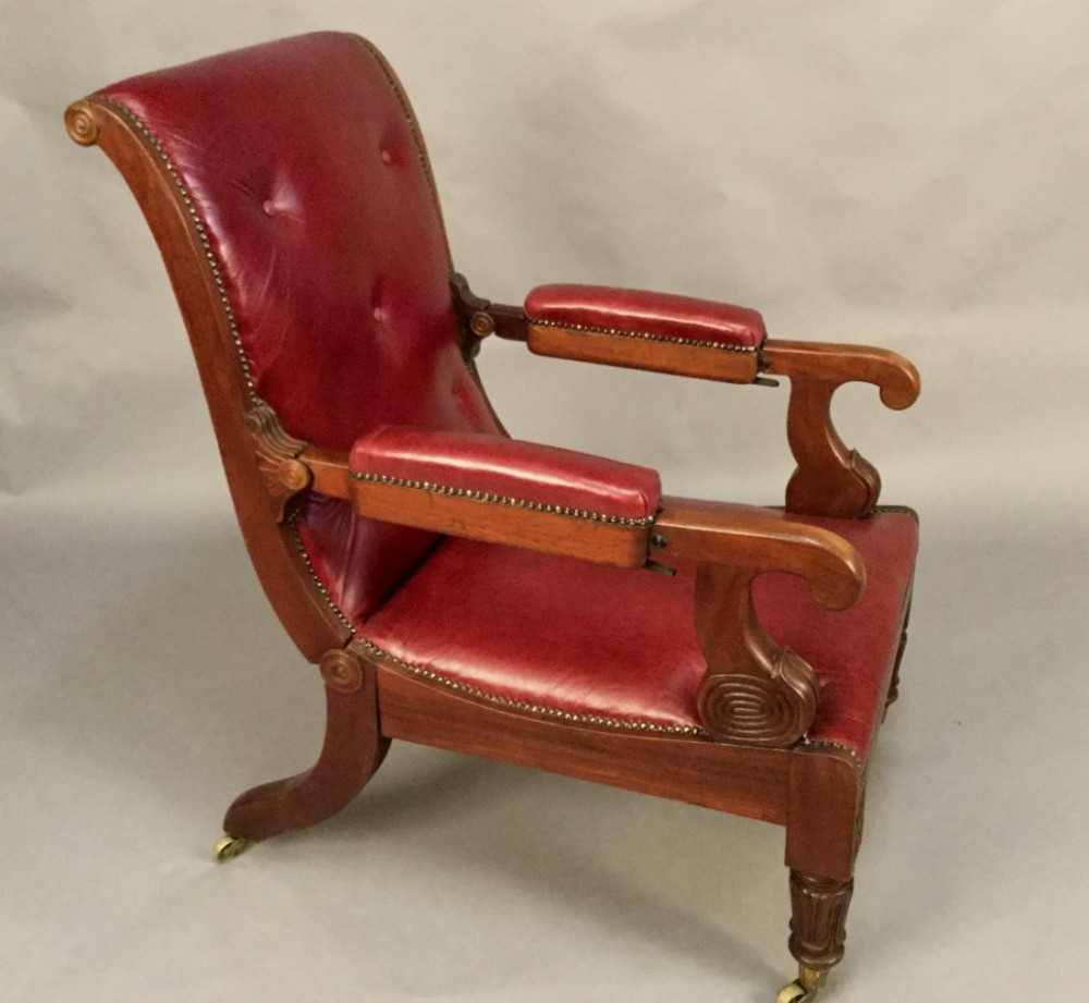 Rare Patent Gentleman's Reclining Armchair c.1830 (1 of 9)