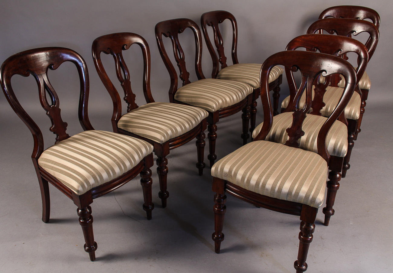 Set of 8 Victorian Balloon Back Dining Chairs (1 of 1) Set of 8 Victorian Balloon Back Dining Chairs (1 of 1)