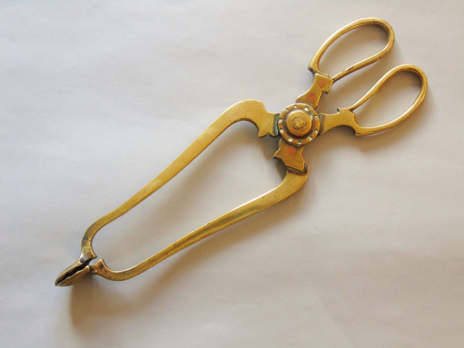 Good Quality Pair of Early Victorian Brass Fire Tongs LA137156
